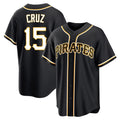 Kdoa P.Pirates #15 Oneil Cruz Player Black Fashion Out Home Game Stitched Jerseys