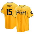 Kdoa P.Pirates #15 Oneil Cruz Player Gold City Connect Home Game Stitched Jerseys