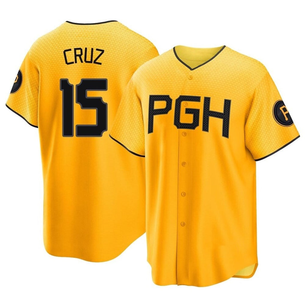 Kdoa P.Pirates #15 Oneil Cruz Player Gold City Connect Home Game Stitched Jerseys