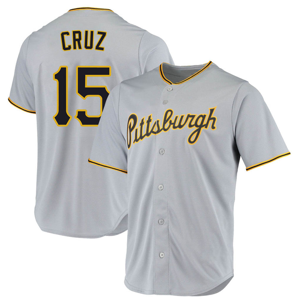Kdoa P.Pirates #15 Oneil Cruz Player Gray Road Home Game Stitched Jerseys