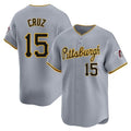 Kdoa P.Pirates #15 Oneil Cruz Player Gray Road Home Limited Stitched Jerseys
