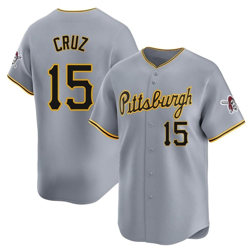 Kdoa P.Pirates #15 Oneil Cruz Player Gray Road Home Limited Stitched Jerseys