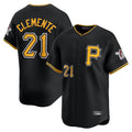 Kdoa P.Pirates #21 Roberto Clemente Player Black Alternate Limited Game Stitched Jerseys