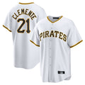 Kdoa P.Pirates #21 Roberto Clemente Player White Home Game Stitched Jerseys
