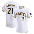 Kdoa P.Pirates #21 Roberto Clemente Player White Home Limited Elite Stitched Jerseys