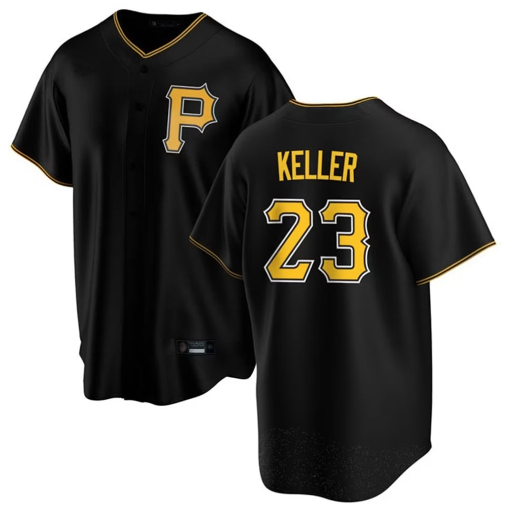 Kdoa P.Pirates #23 Mitch Keller Player Black Home Game Stitched Jerseys