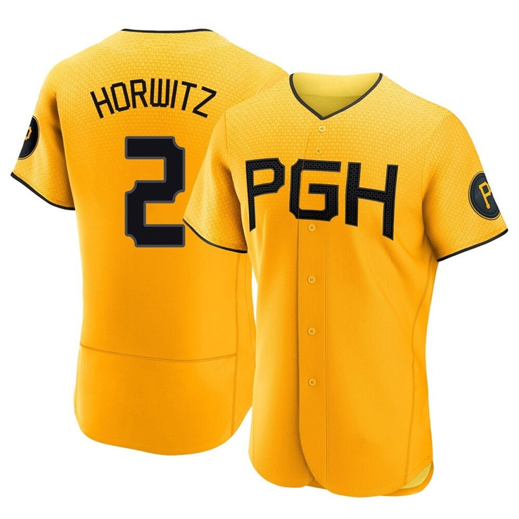 Kdoa P.Pirates #2 Spencer Horwitz Player Gold City Connect Home Limited Elite Stitched Jerseys