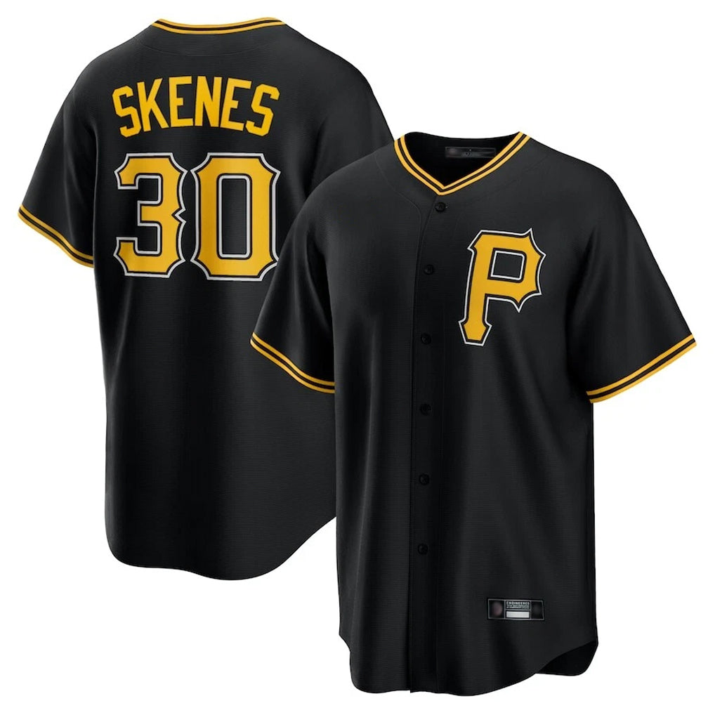 Kdoa P.Pirates #30 Paul Skenes Player Black Alternate 2025 Home Game Stitched Jerseys