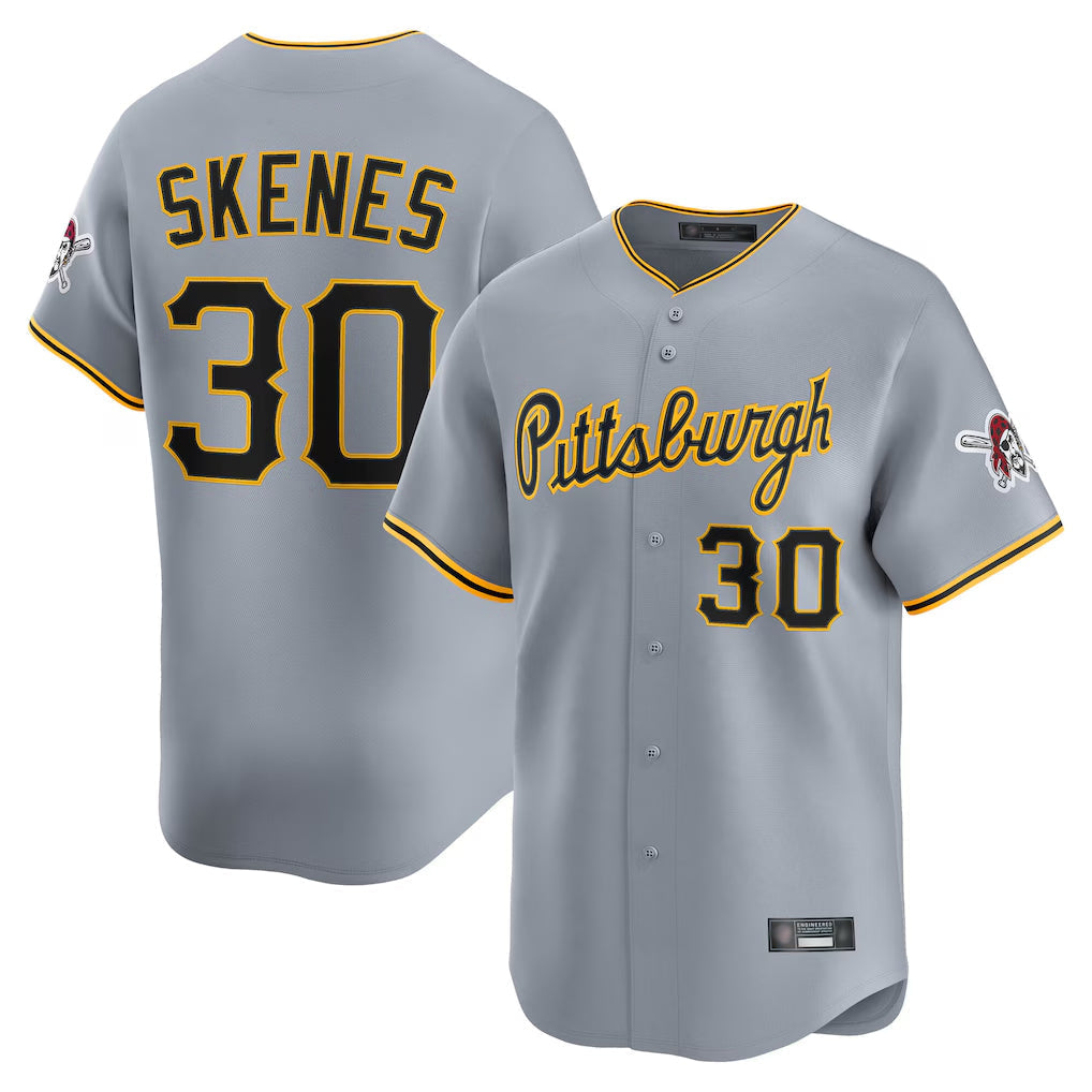 Kdoa P.Pirates #30 Paul Skenes Player Gray Road Home Limited Stitched Jerseys