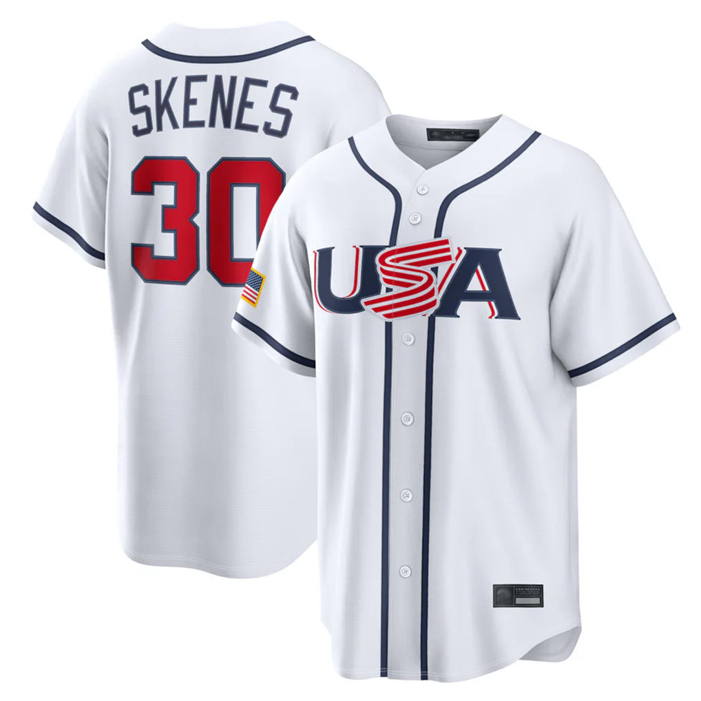 Kdoa P.Pirates #30 Paul Skenes Player White USA 2026 World Classic Home Limited Stitched Jerseys