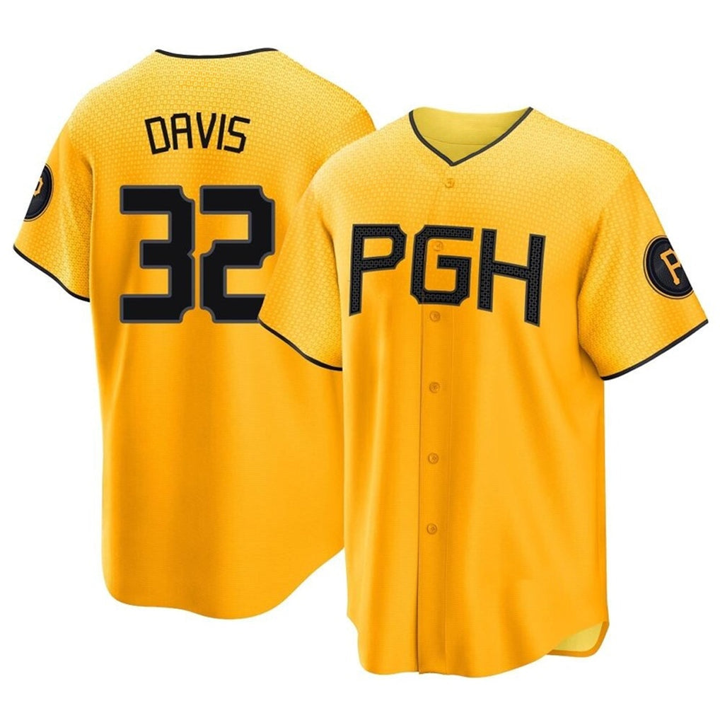 Kdoa P.Pirates #32 Henry Davis Player Gold City Connect Home Game Stitched Jerseys