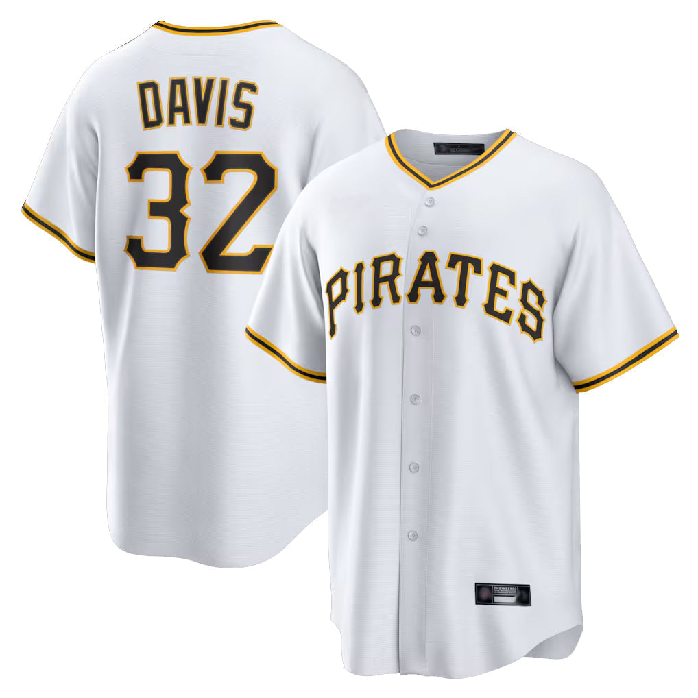 Kdoa P.Pirates #32 Henry Davis Player White Home Game Stitched Jerseys