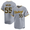 Kdoa P.Pirates #55 Jason Delay Player Gray Road Home Limited Stitched Jerseys