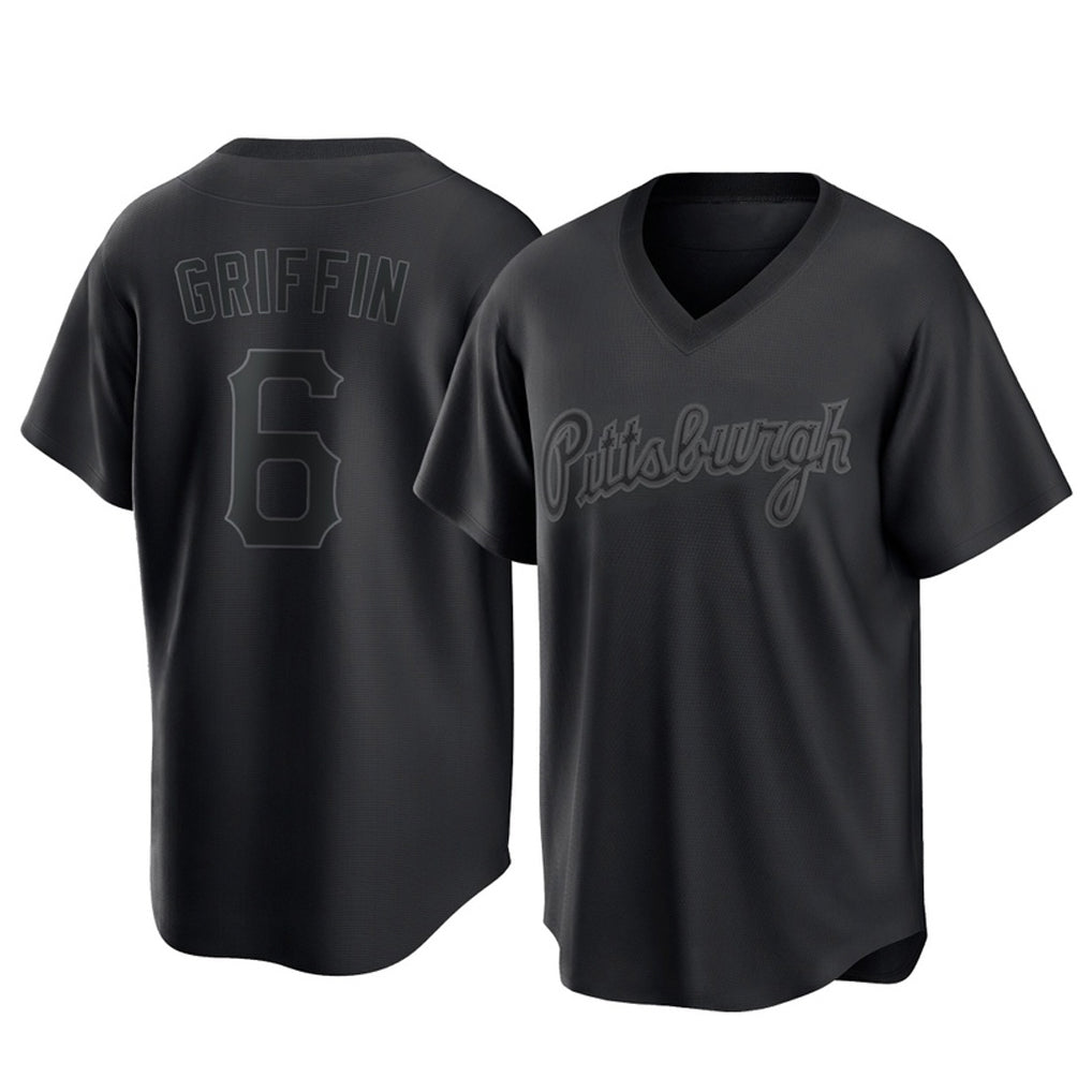 Kdoa P.Pirates #6 Konnor Griffin Player Black Fashion Home Game Stitched Jerseys