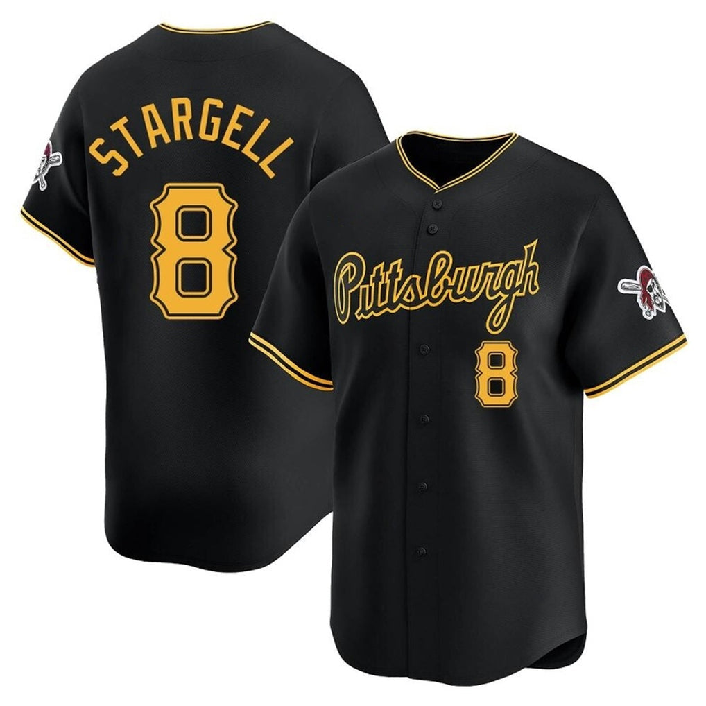 Kdoa P.Pirates #8 Willie Stargell Player Black Alt Home Limited Stitched Jerseys