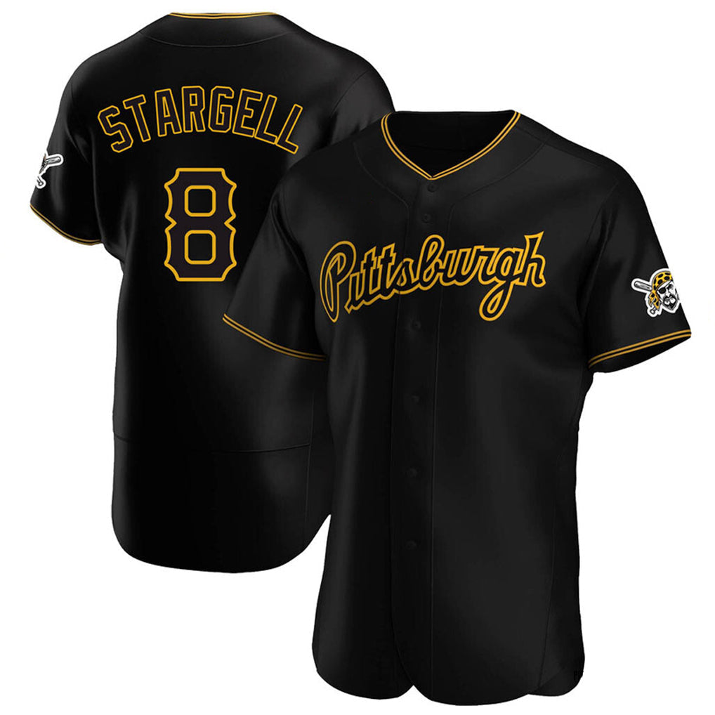Kdoa P.Pirates #8 Willie Stargell Player Black Home Limited Elite Stitched Jerseys