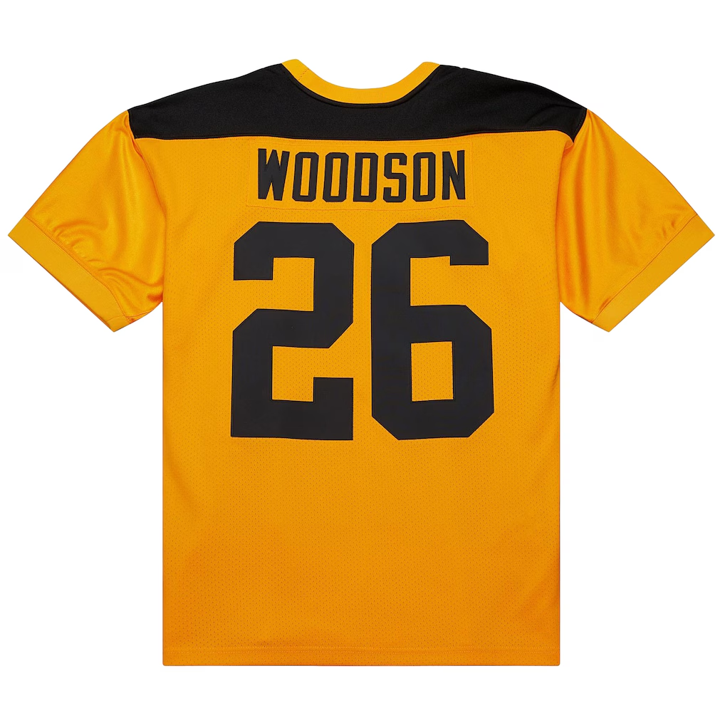 Kdoa P.Steelers 1994 #26 Rod Woodson Mitchell & Ness Gold Authentic Throwback Retired Player Stitched Puhic Jersey