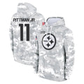 Kdoa P.Steelers #11 Michael Pittman Jr. Player Arctic Camo Limited Salute to Service Pullover Hoodies Game Stitched Jerseys