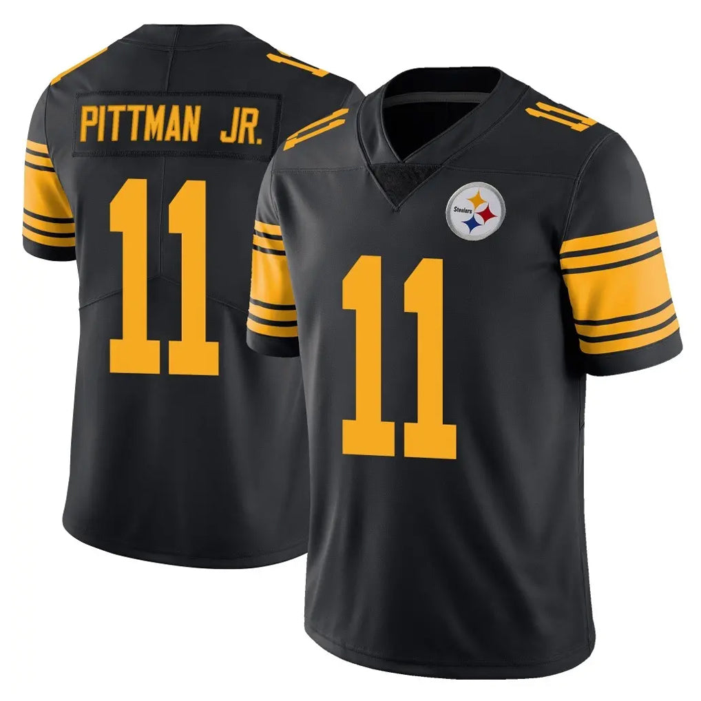 Kdoa P.Steelers #11 Michael Pittman Jr. Player Black Limited Color Rush Home Game Stitched Jerseys