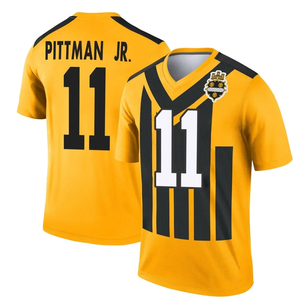 Kdoa P.Steelers #11 Michael Pittman Jr. Player Gold Legend Limited 1933 Throwback Performance Home Game Stitched Jerseys