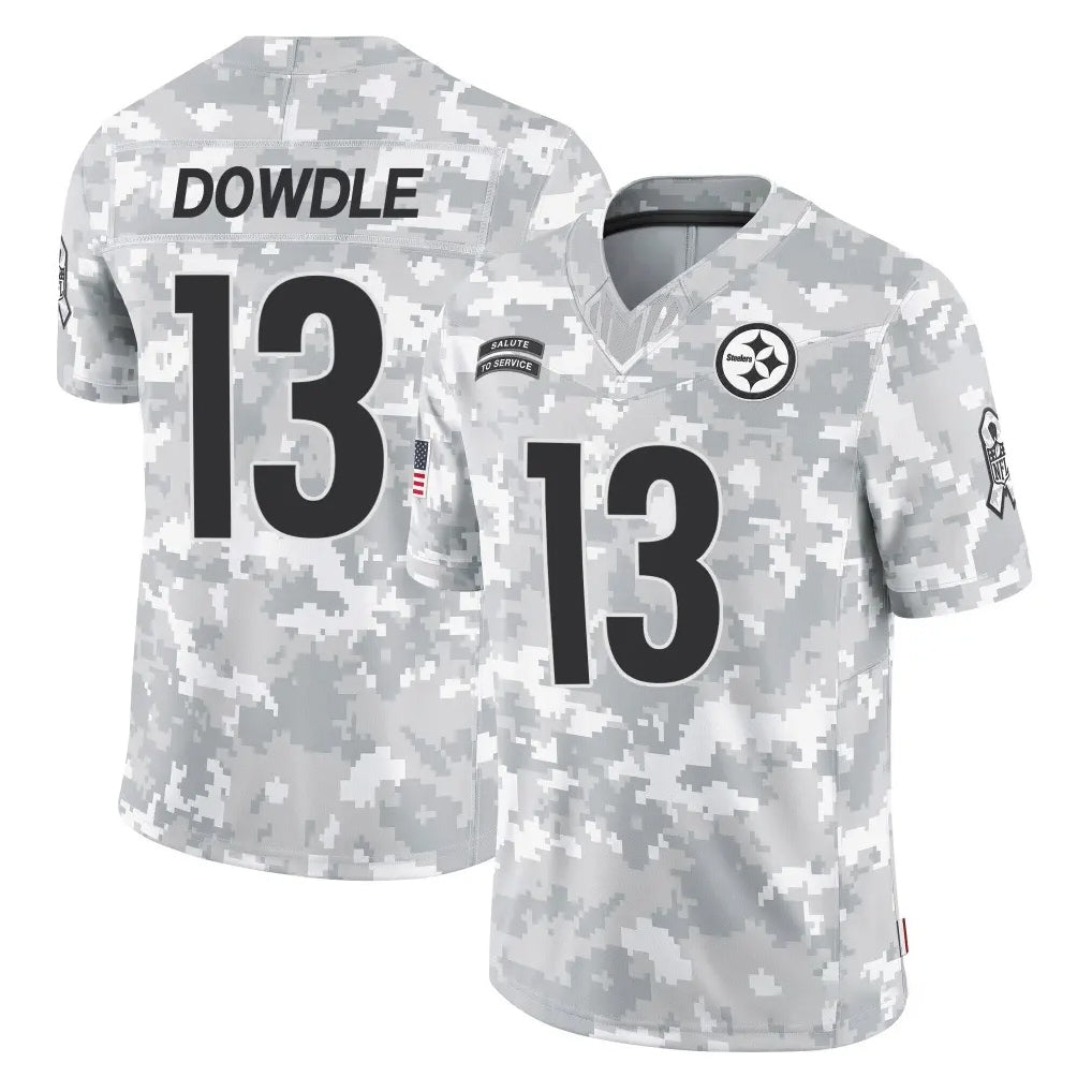 Kdoa P.Steelers #13 Rico Dowdle Player Arctic Camo Limited Salute To Service Home Game Stitched Jerseys