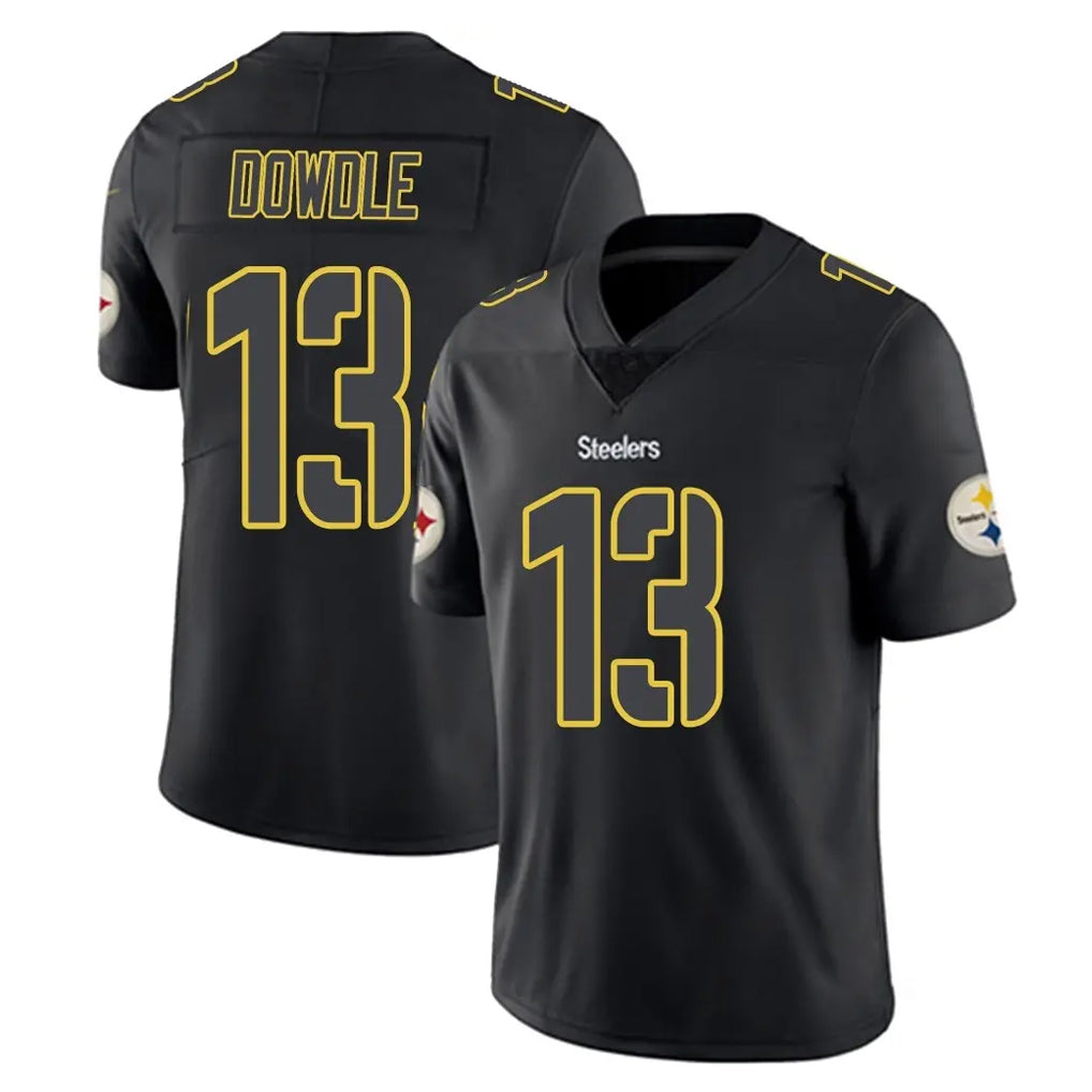 Kdoa P.Steelers #13 Rico Dowdle Player Black Impact Limited Home Game Stitched Jerseys