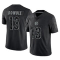 Kdoa P.Steelers #13 Rico Dowdle Player Black Reflective Limited Home Game Stitched Jerseys