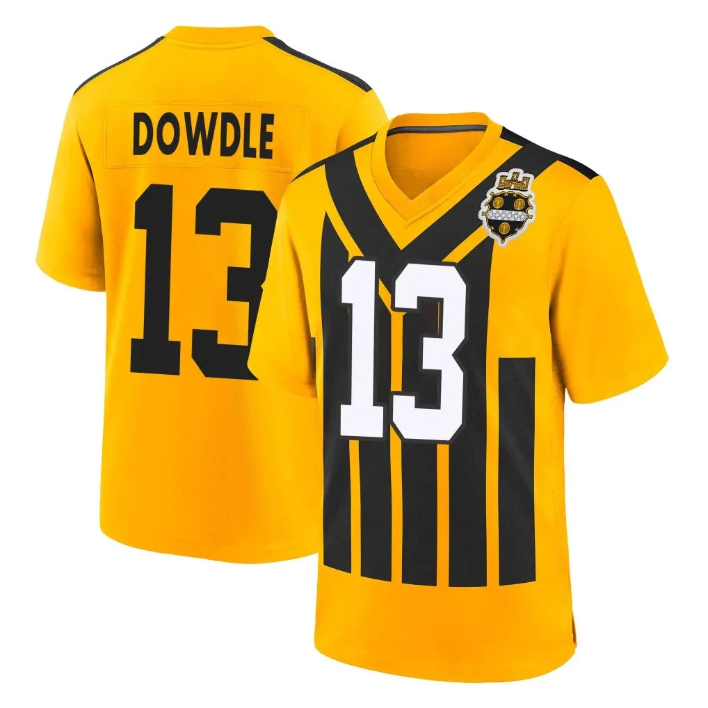 Kdoa P.Steelers #13 Rico Dowdle Player Gold Limited 1933 Throwback Home Game Stitched Jerseys