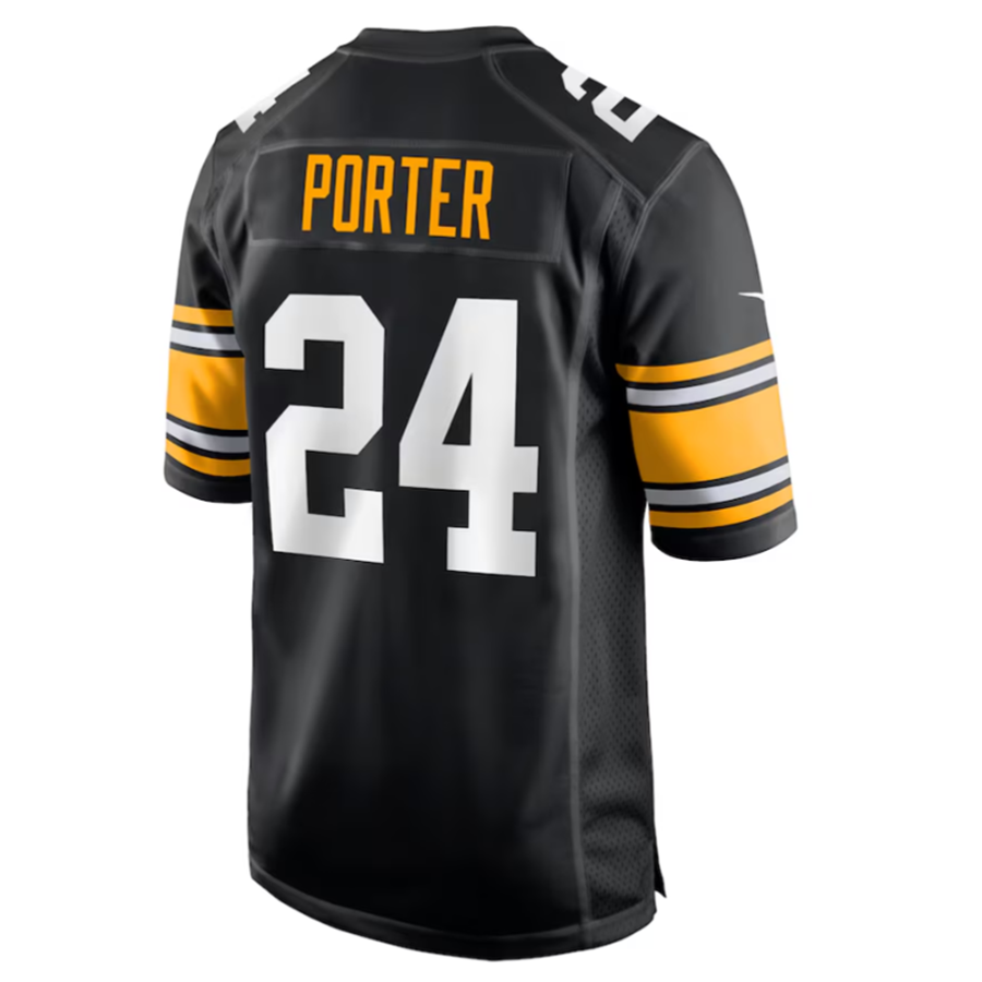 Kdoa P.Steelers #24 Joey Porter Jr. Black Alternate Game American Stitched Jersey