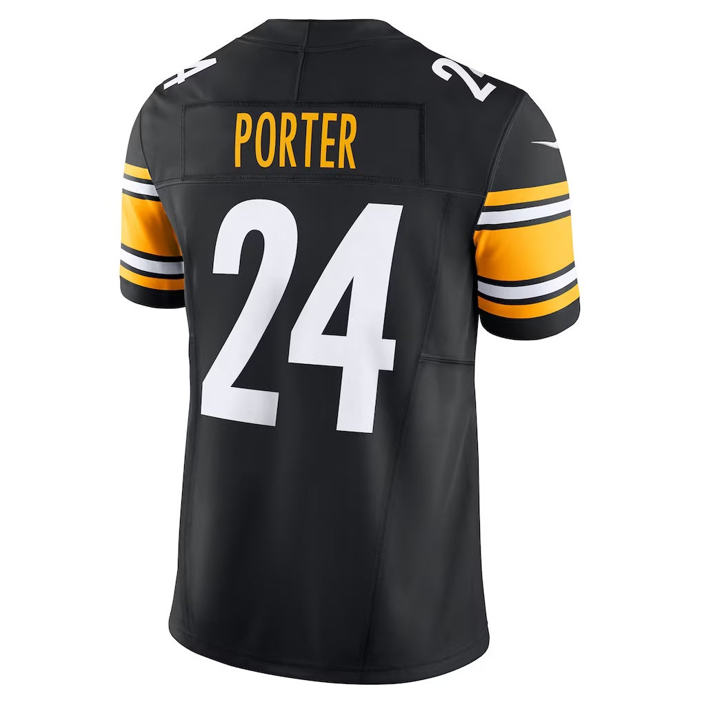 Kdoa P.Steelers #24 Joey Porter Jr. Black Vapor F.U.S.E. Limited Stitched Jerseys