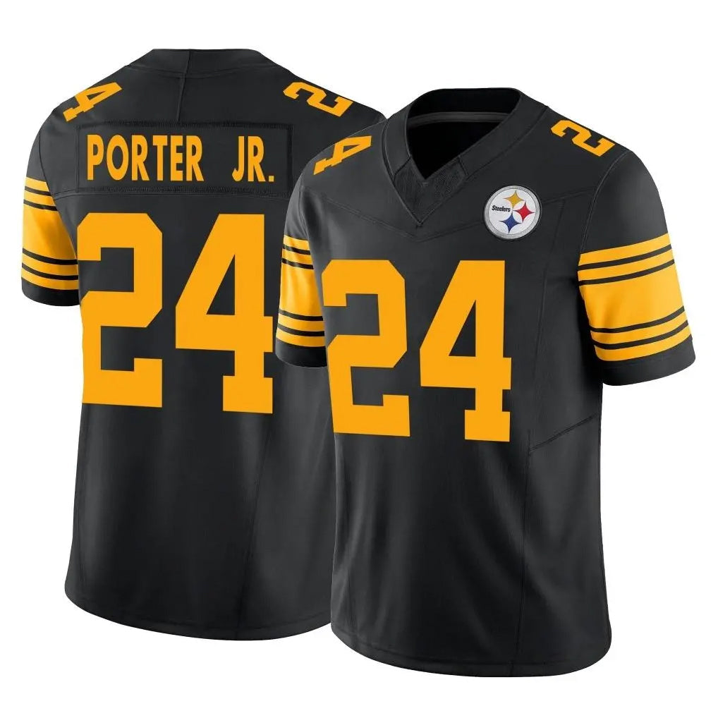 Kdoa P.Steelers #24 Joey Porter Jr. Player Black Limited 2nd Alternate Vapor F.U.S.E. Home Game Stitched Jerseys