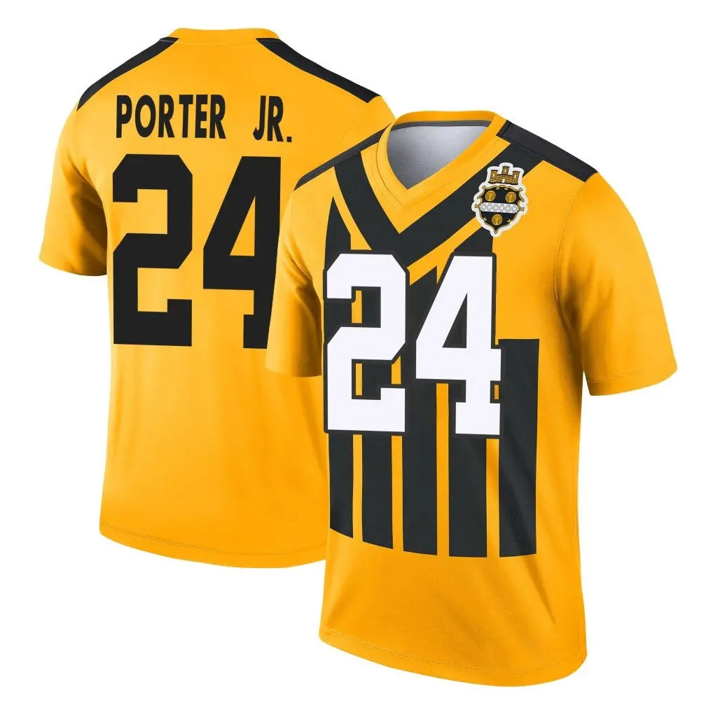 Kdoa P.Steelers #24 Joey Porter Jr. Player Gold Legend Limited 1933 Throwback Performance Home Game Stitched Jerseys