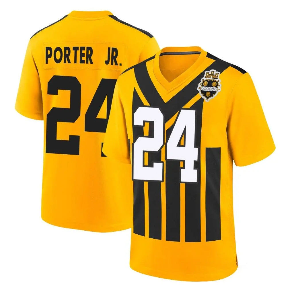 Kdoa P.Steelers #24 Joey Porter Jr. Player Gold Limited 1933 Throwback Home Game Stitched Jerseys