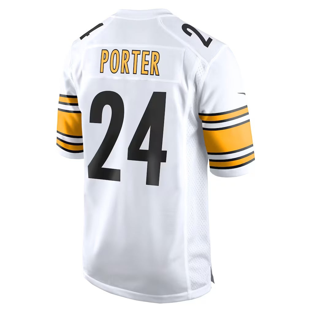Kdoa P.Steelers #24 Joey Porter Jr. White Away Game Stitched Jerseys