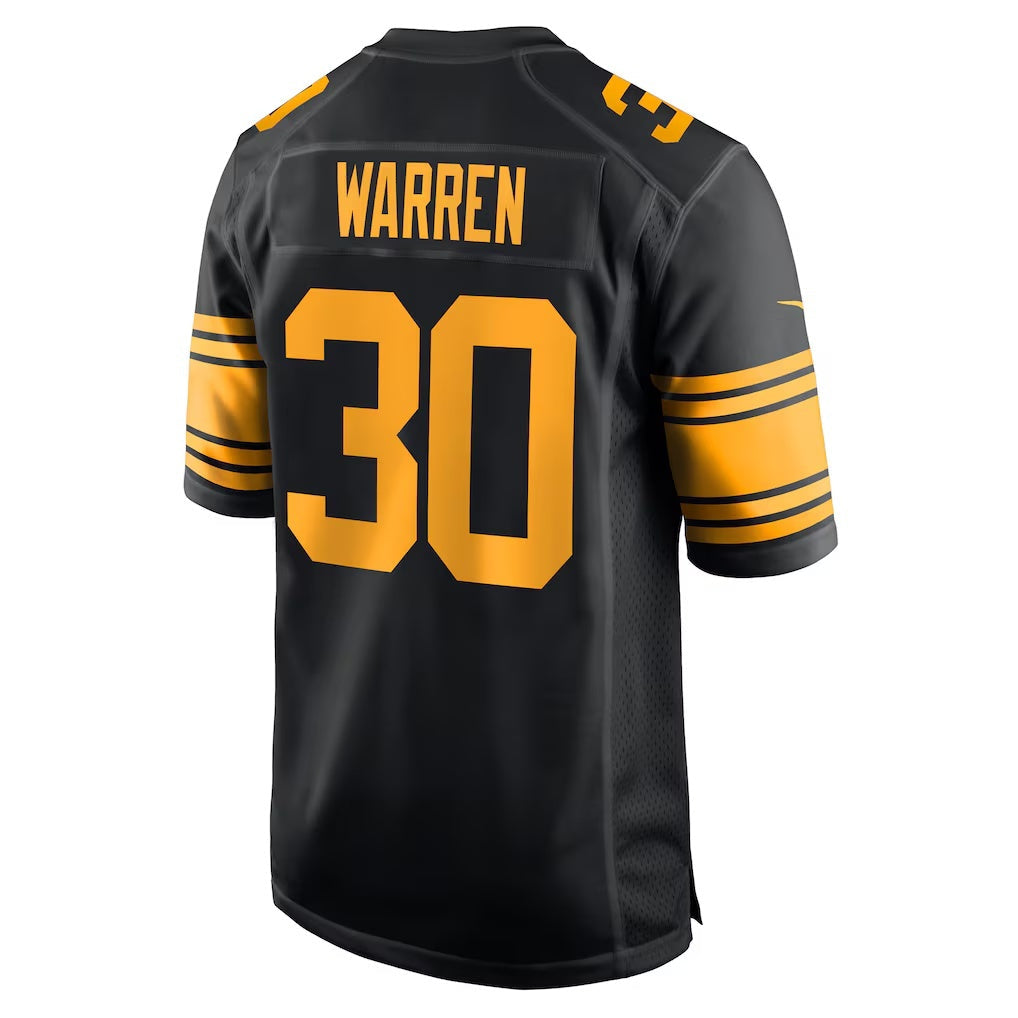 Kdoa P.Steelers #30 Jaylen Warren Black Alternate Game Stitched Jerseys