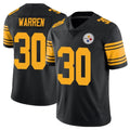 Kdoa P.Steelers #30 Jaylen Warren Player Black Limited Color Rush Home Game Stitched Jerseys