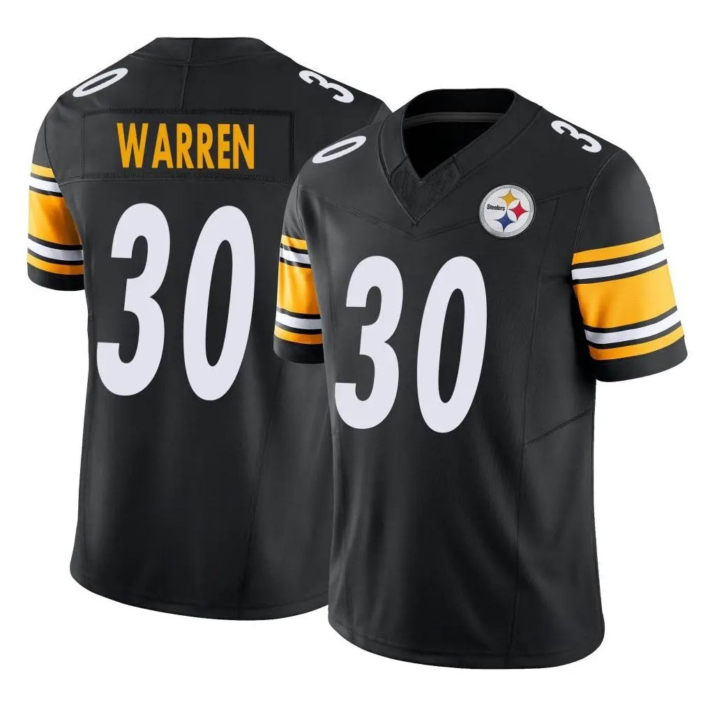 Kdoa P.Steelers #30 Jaylen Warren Player Black Limited Vapor F.U.S.E. Home Game Stitched Jerseys