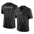 Kdoa P.Steelers #30 Jaylen Warren Player Black Reflective Limited Home Game Stitched Jerseys