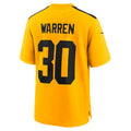 Kdoa P.Steelers #30 Jaylen Warren Player Gold Alternate Game Stitched Jerseys
