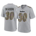 Kdoa P.Steelers #30 Jaylen Warren Player Gray Atmosphere Fashion Home Game Stitched Jerseys