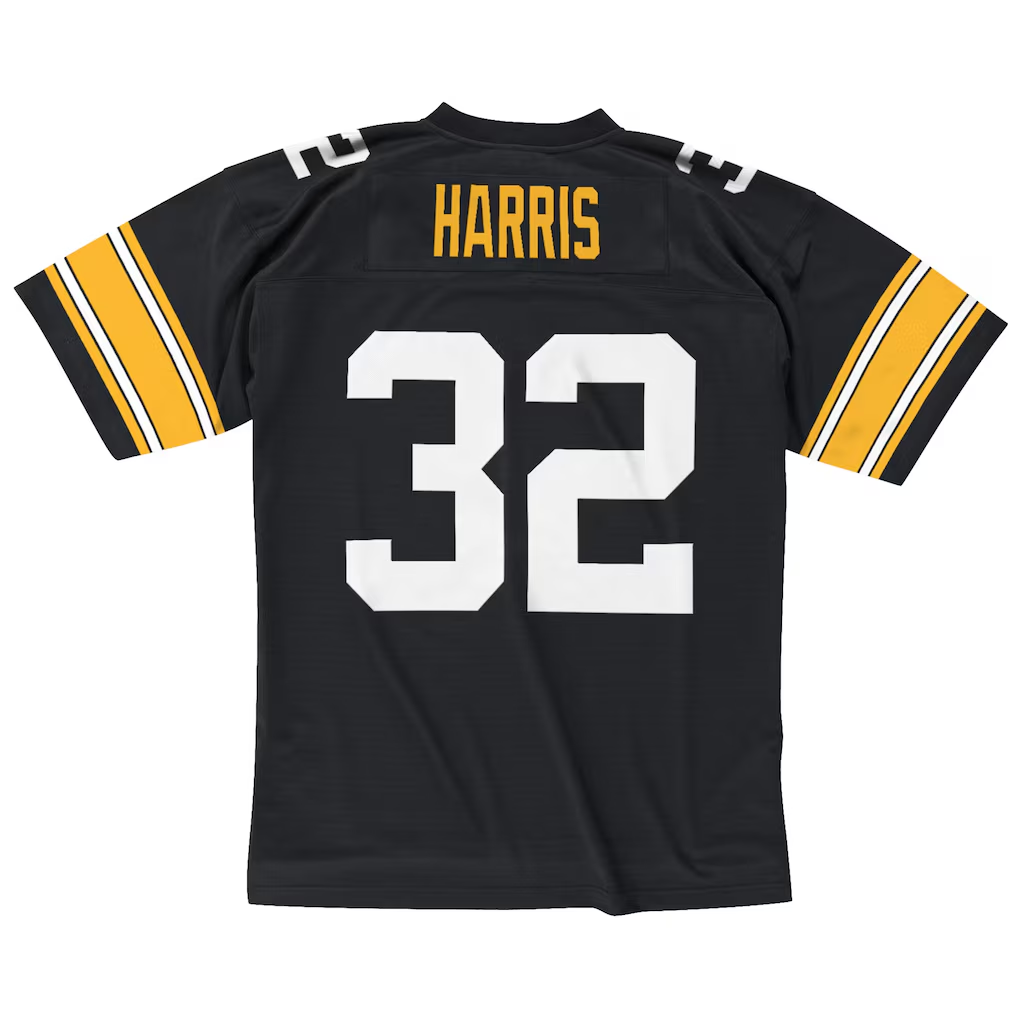 Kdoa P.Steelers #32 Franco Harris Mitchell & Ness Black Legacy Replica Stitched Puhic Jersey