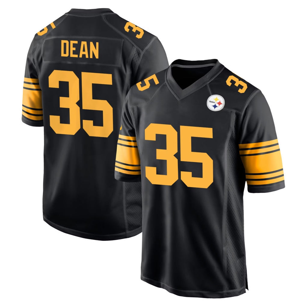 Kdoa P.Steelers #35 Jamel Dean Player Black Color Rush Home Game Stitched Jerseys