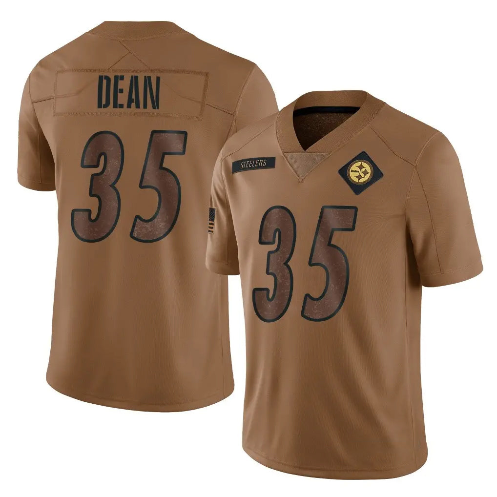Kdoa P.Steelers #35 Jamel Dean Player Brown Limited Salute To Service Home Game Stitched Jerseys