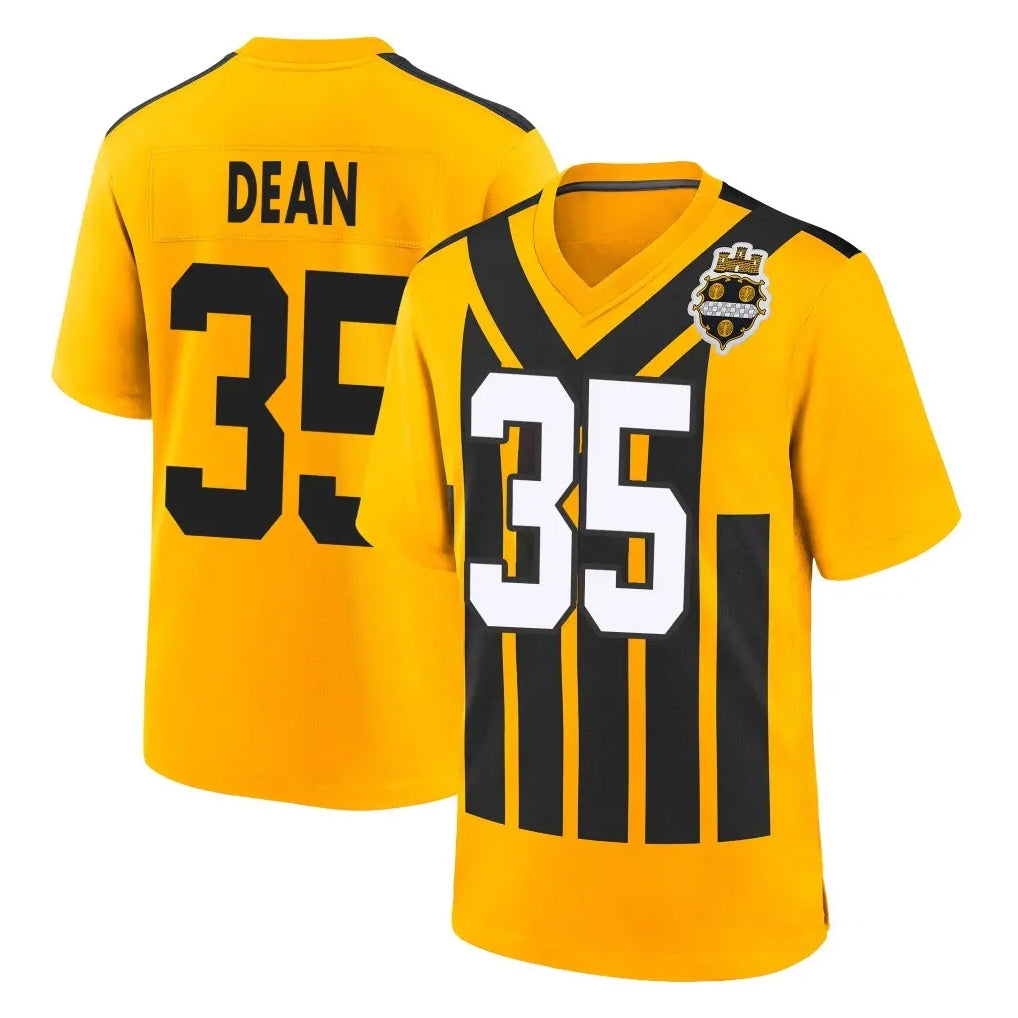 Kdoa P.Steelers #35 Jamel Dean Player Gold Limited 1933 Throwback Home Game Stitched Jerseys