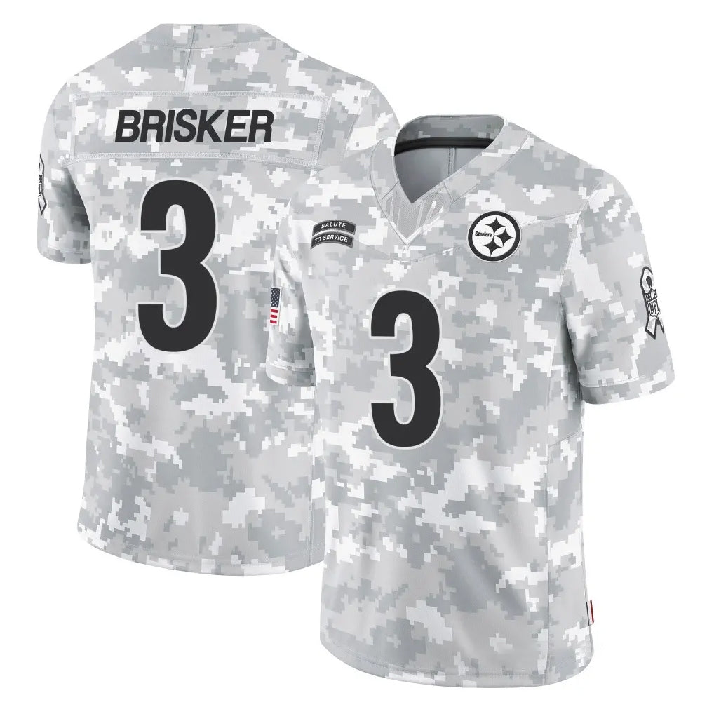 Kdoa P.Steelers #3 Jaquan Brisker Player Arctic Camo Limited Salute To Service Home Game Stitched Jerseys