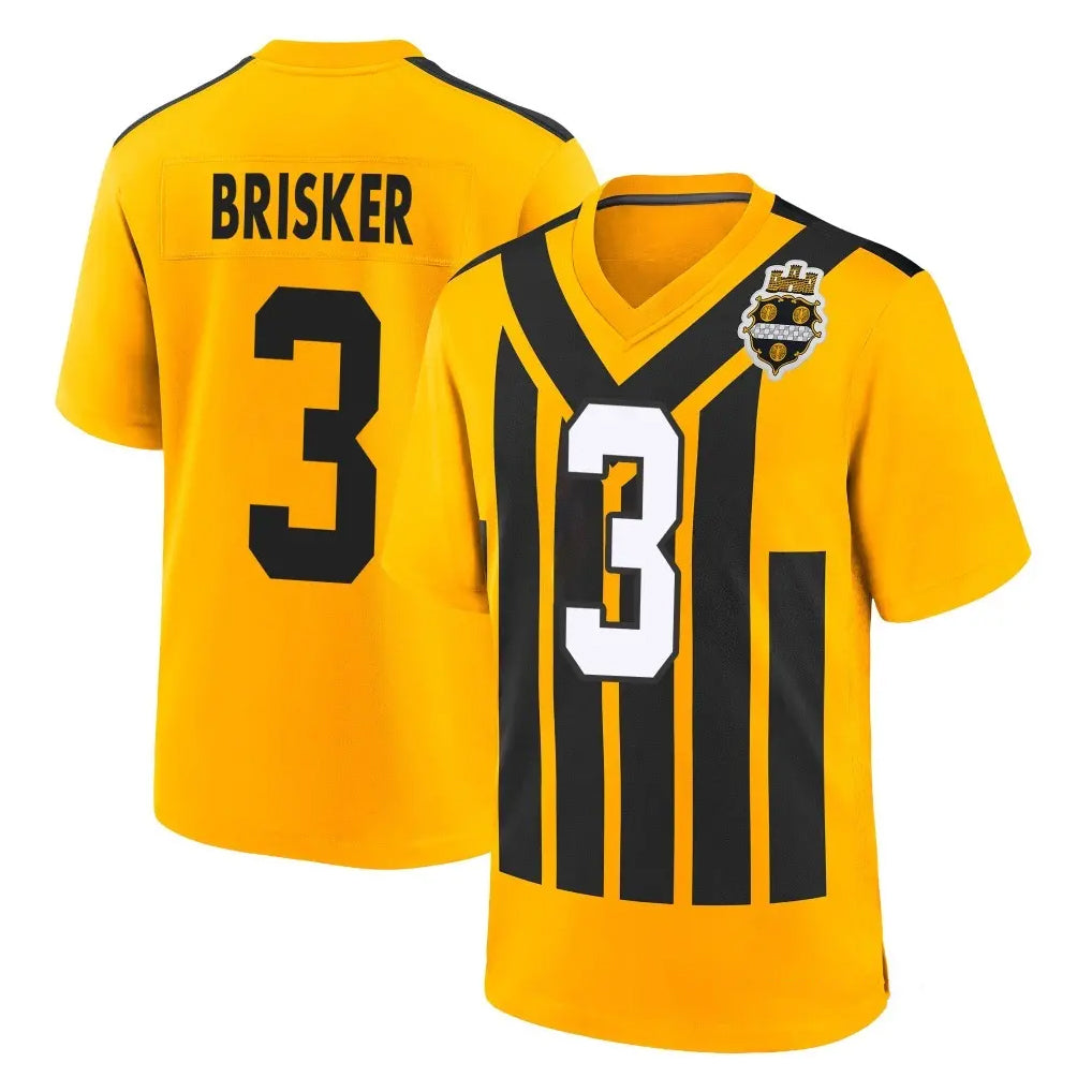 Kdoa P.Steelers #3 Jaquan Brisker Player Gold Limited 1933 Throwback Home Game Stitched Jerseys