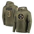 Kdoa P.Steelers #3 Jaquan Brisker Player Olive Salute to Service Pullover Hoodie Home Game Stitched Jerseys