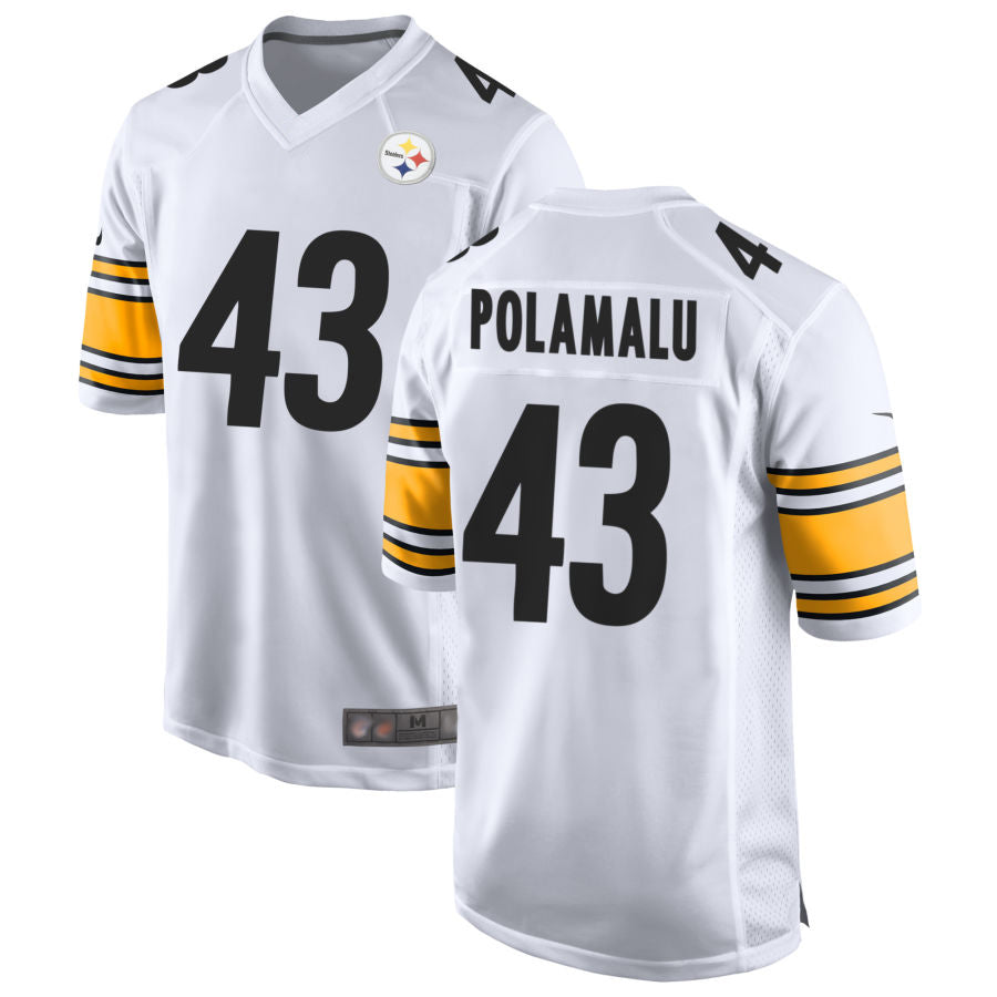 Kdoa P.Steelers #43 Troy Polamalu Player White Home Game Stitched Jerseys