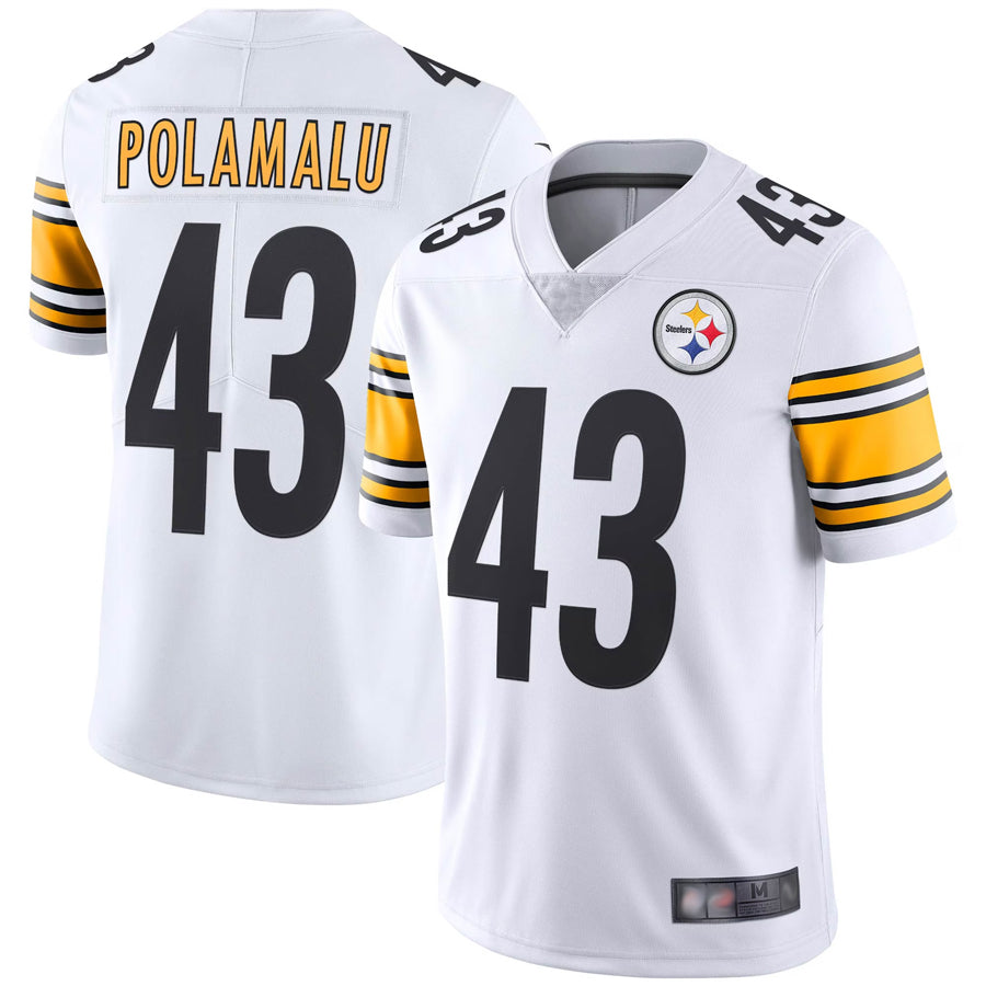 Kdoa P.Steelers #43 Troy Polamalu Player White Vapor Limited Stitched Jerseys