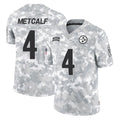 Kdoa P.Steelers #4 DK Metcalf Player Arctic Camo Limited Salute To Service Home Game Stitched Jerseys